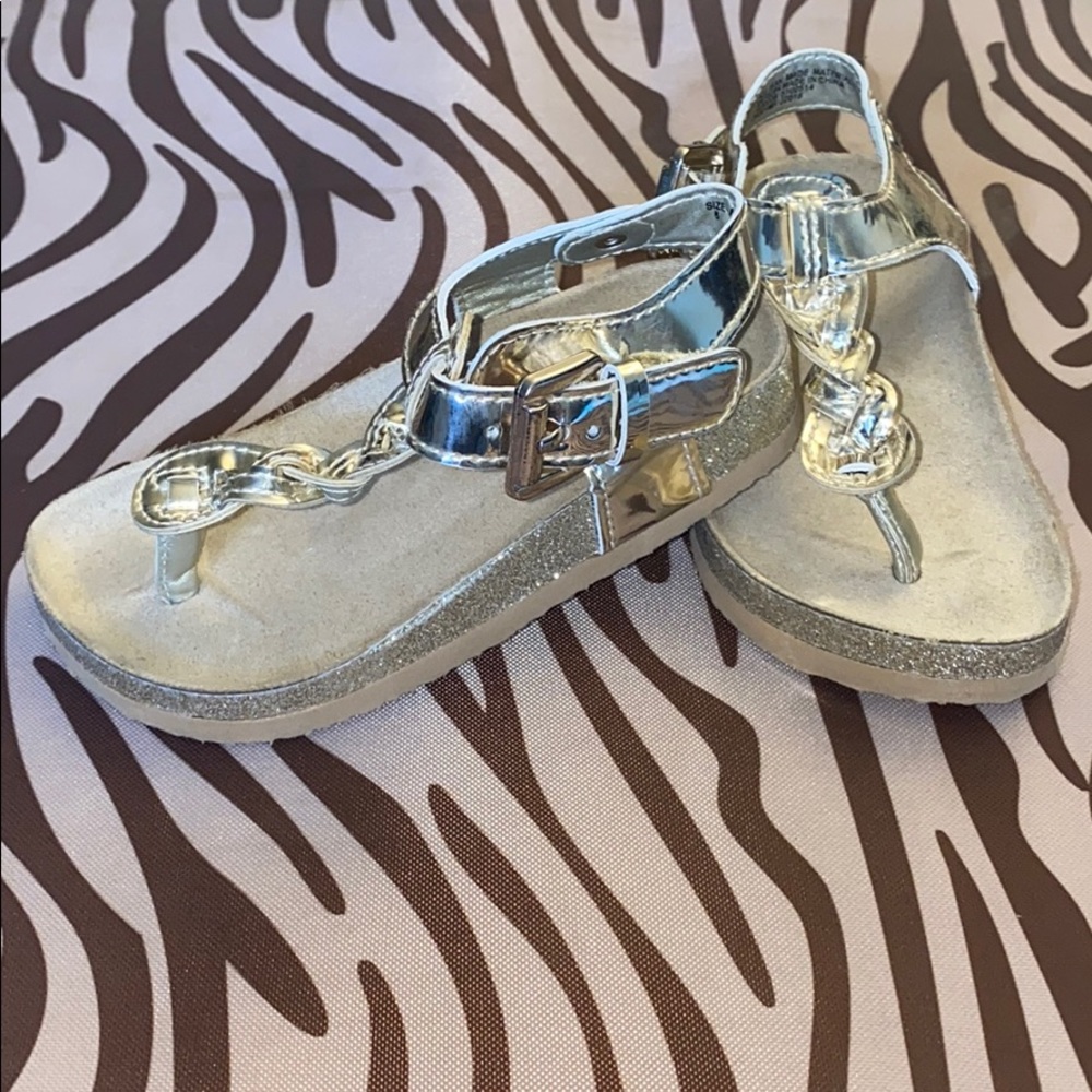 Children’s Place Glitter Gold Sandals Size 6